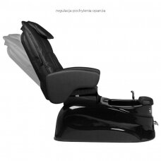 Профессиональное электрическое подологическое кресло для процедур педикюра с функцией массажа AS-122, черное