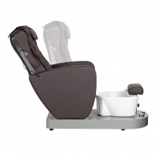 Профессиональный электрический подологический стул для процедур педикюра с функцией массажа AZZURRO 016C, коричневого цвета