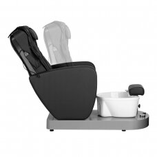 Профессиональный электрический подологический стул для процедур педикюра с функцией массажа AZZURRO 016C, черного цвета