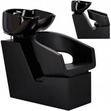 Professional head washer for hairdressers and beauty salons CALISSIMO KIRA, black color