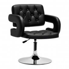 HAIR SYSTEM profesionali grožio salonų meistro kėdė QS-B1801, juodos spalvos