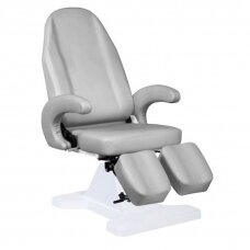 Профессиональное гидравлическое кресло для педикюра в салонах и кабинетах красоты MOD 112, серого цвета