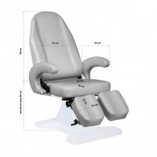 Professional hydraulic pedicure chair for salons and beauty parlors MOD 112, grey color