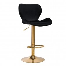 Профессиональное кресло для визажиста QS-B15, чёрного цвета велюр