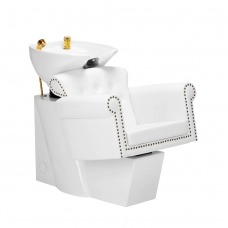 Professional head washer for hairdressers and beauty salons GABBIANO BERLIN, white color