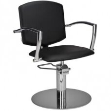 Профессиональное кресло для парикмахерской BLACK PAKO CHROME ROUND