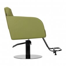 Профессиональное парикмахерское кресло GABBIANO TURIN, черно-зеленого цвета