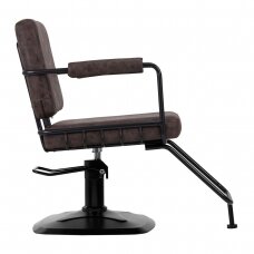 Professional hairdressing chair GABBIANO CATANIA LOFT, dark brown