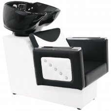 Professional hairdresser sink DOMINO EVE, black and white color