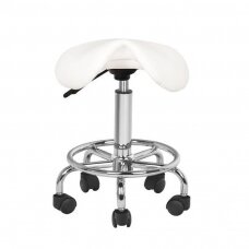 Professional craftsman chair-saddle for beauticians and beauty salons 6010, white color