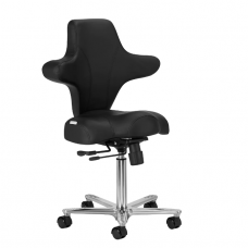 Profesionali meistro kėdė kosmetologams AZZURRO SPECIAL 152, su reguliuojamu sėdynės kampu bei atlošu, juodos spalvos