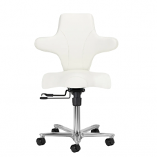 Профессиональный мастер-стул для косметологов AZZURRO SPECIAL 152, с регулируемым углом сиденья и спинкой, белый цвет