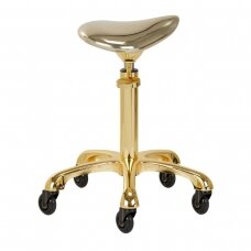 Профессиональное кресло мастера для косметологов и салонов красоты FINE GOLD ROLL SPEED, цвет золотистый