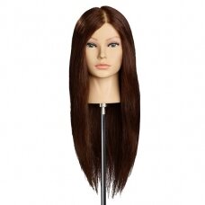 Professional natural hair head for training hairdressers and stylists AMALIA, 50 cm