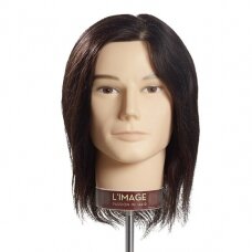 Professional head of natural hair for training hairdressers and stylists ANDREAS, 25 cm