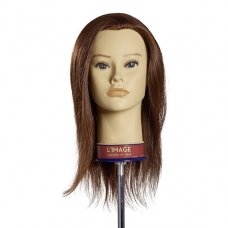 Профессиональная насадка из натуральных волос для обучения парикмахеров и стилистов ADINA, 35 см.