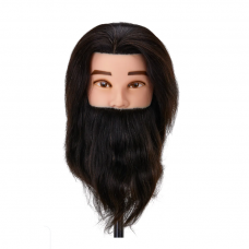 Профессиональная голова из натуральных волос с бородой для обучения парикмахеров и стилистов GABBIANO WZ4