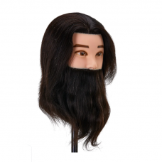 Profesionali natūralių plaukų galva su barzda kirpėjų bei stilistų mokymams GABBIANO WZ4