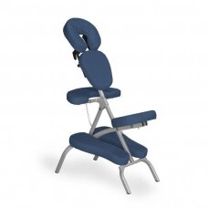 Professional folding tattoo and massage chair TRAVELLO SOFT TOUCH, blue color