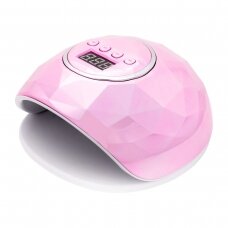 Profesionali UV/LED manikiūro ir pedikiūro lempa SHINY 86W, rožinės spalvos