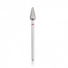 Profesional diamond nail dril tip ROUNDED CONE RED