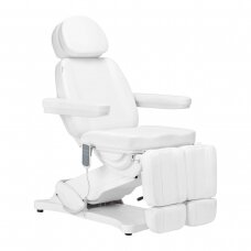 Профессиональное электрическое косметологическое кресло-кровать для процедур педикюра SILLON CLASSIC, 3 мотора, цвет белый