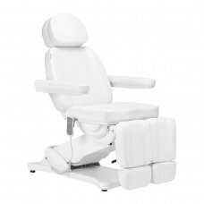 Professional electric cosmetology chair - bed for pedicure procedures SILLON CLASSIC, 2 motors, white color