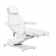 Профессиональное электрическое косметологическое кресло-кровать для процедур педикюра SILLON CLASSIC, 2 мотора, цвет белый