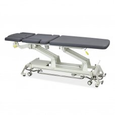 Profesionalus elektrinis manualinės terapijos ir masažo stalas Evero X7 su naujovišku integruotu putplasčiu, pilkos spalvos