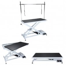 Professional animal cutting table Blovi Callisto electrically controlled, 125x65cm, black color