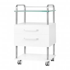Professional beautycan trolley for beauty salons 6052, white color