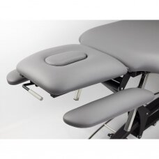 Profesionalus masažo ir fizioterapijos stalas - gultas 4 dalių AGILA 4, pilkos spalvos