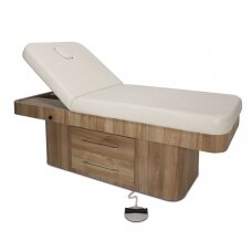 Profesionalus masažo ir SPA kabinetų gultas-lova REM LEGACY su lentynėlėmis