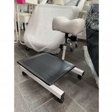 Professional pedicure tray with adjustable height and space for a tub, white