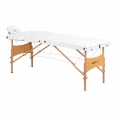 Professional folding massage table FIZJO LUX 3, white color