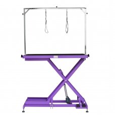 Профессиональный стол для стрижки животных Blovi Callisto Purple с электроуправлением, 125x65см., цвет фиолетовый