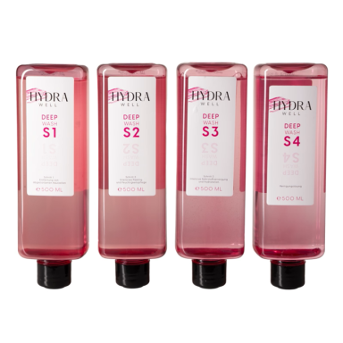 HYDRA WELL DEEP WASH procedūrinių tirpalų rinkinys AQUA FACIAL procedūrai 4in1 HYDRA WELL DEEP WASH procedūrinių tirpalų rinkinys AQUA FACIAL procedūrai 4in1