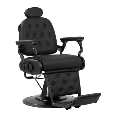 Professional barber chair for hairdressing salons and beauty salons GABBIANO FRANCESCO, black color Professional barber chair for hairdressing salons and beauty salons GABBIANO FRANCESCO, black color