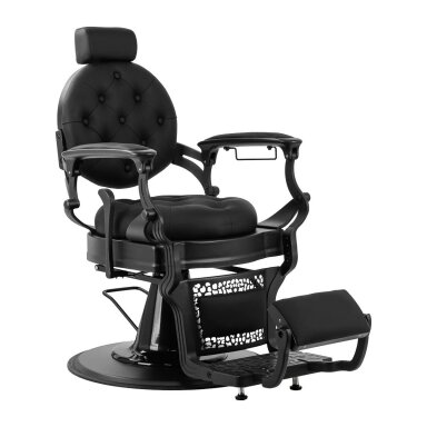 Professional barber chair for hairdressing salons and beauty salons GABBIANO NICCOLO, black color Professional barber chair for hairdressing salons and beauty salons GABBIANO NICCOLO, black color