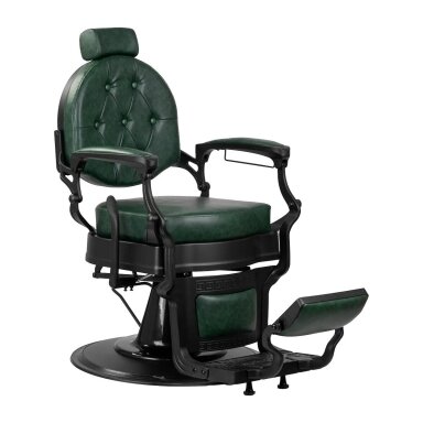 Professional barber chair for hairdressers and beauty salons GABBIANO PRESIDENT, green color Professional barber chair for hairdressers and beauty salons GABBIANO PRESIDENT, green color