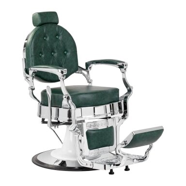 Professional barber chair for hairdressers and beauty salons GABBIANO PRESIDENT, green color Professional barber chair for hairdressers and beauty salons GABBIANO PRESIDENT, green color