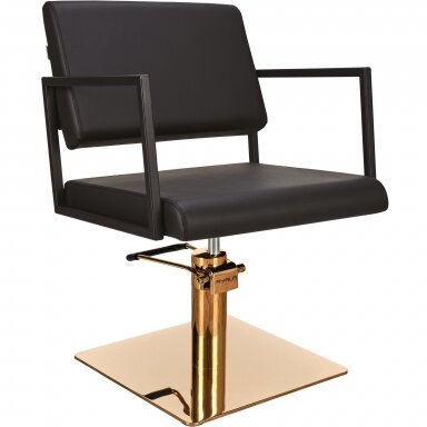 Professional hairdressing chair BLACK LOFT GOLD SQUARE Professional hairdressing chair BLACK LOFT GOLD SQUARE