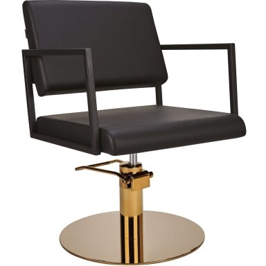 Professional hairdressing chair BLACK LOFT GOLD ROUND Professional hairdressing chair BLACK LOFT GOLD ROUND
