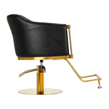 Professional hairdressing chair GABBIANO BURGOS, black and gold color Professional hairdressing chair GABBIANO BURGOS, black and gold color