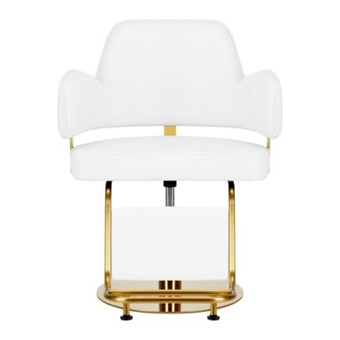 Professional hairdressing chair GABBIANO Linz NQ, white with gold details Professional hairdressing chair GABBIANO Linz NQ, white with gold details