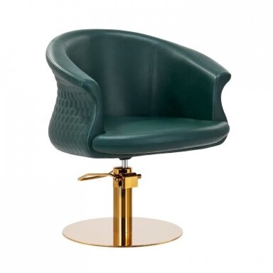 Professional hairdressing chair GABBIANO WERSAL, green color Professional hairdressing chair GABBIANO WERSAL, green color