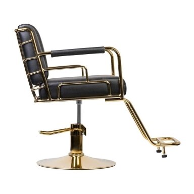 Professional hairdressing chair GABBIANO PRATO, black-gold color