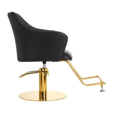 Professional hairdressing chair GABBIANO MARBELLA, black and gold color Professional hairdressing chair GABBIANO MARBELLA, black and gold color