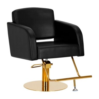 Professional hairdressing chair GABBIANO TURIN, black with gold details Professional hairdressing chair GABBIANO TURIN, black with gold details