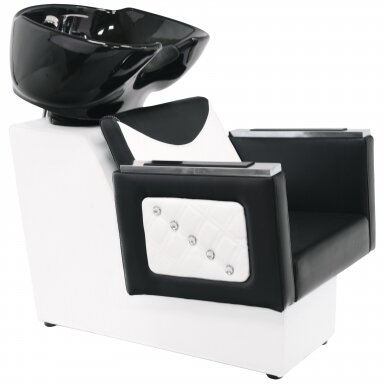 Professional hairdresser sink DOMINO EVE, black and white color Professional hairdresser sink DOMINO EVE, black and white color
